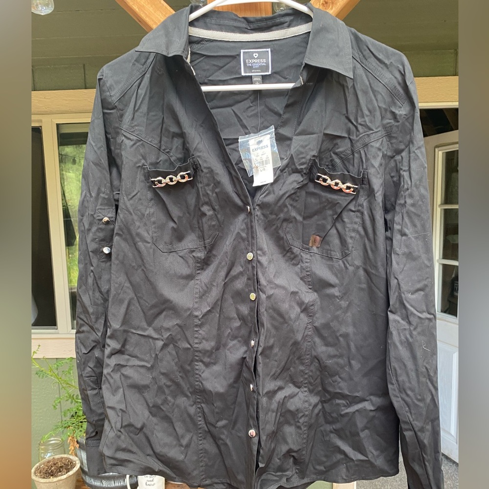 EXPRESS Professional Long Sleeve Button-Up